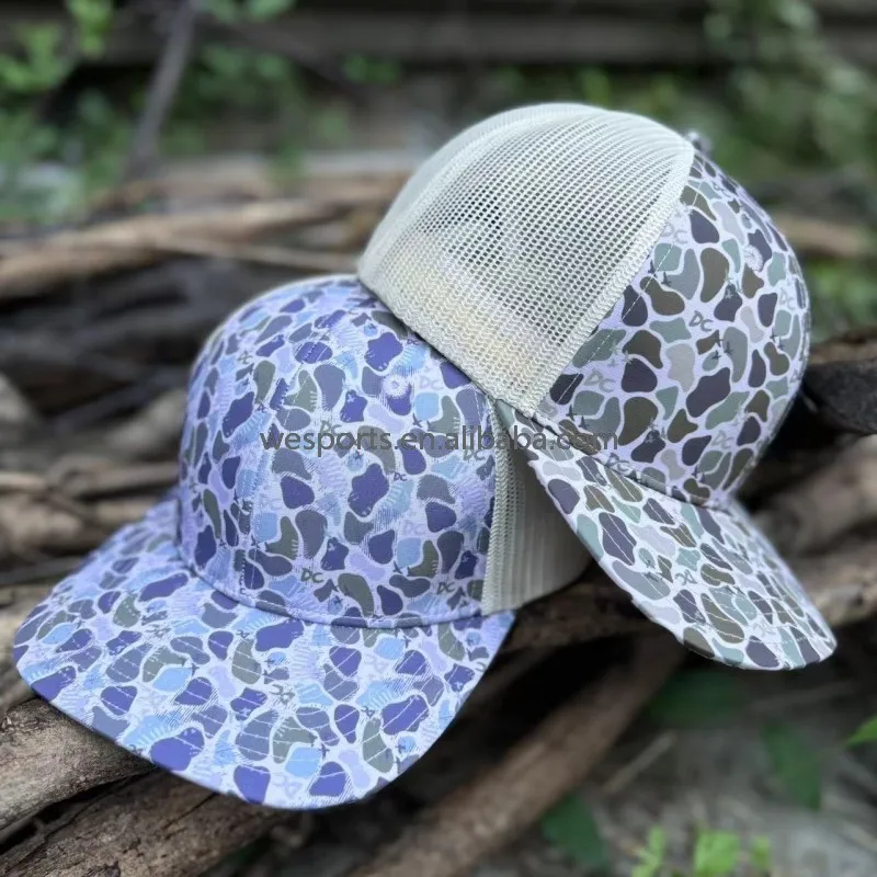 Мужская камуфляжная кожаная шляпа с 6 панелями логотипом Gorras сетчатой застежкой на спине Richardson 112 Дальнобойщика
