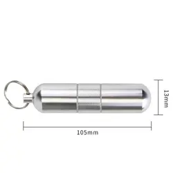 7 дней портативный металлический мини-таблетки коробка чехол из алюминиевого сплава с 3 отделениями водонепроницаемый Органайзер с брелок для туда и обратно