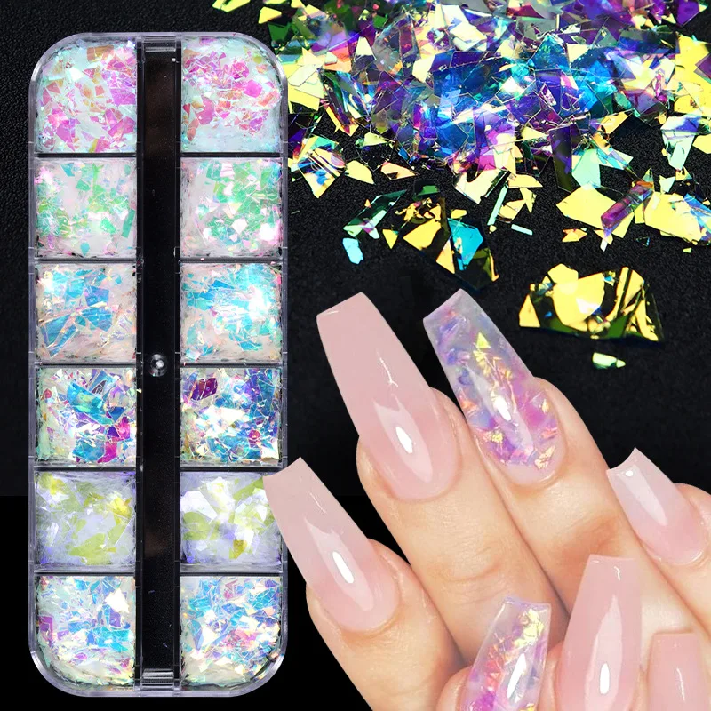 Symphony Cloud Brocade Sequins Highlight Laser Irregular Cellophane Fragments Nail Art Sequins