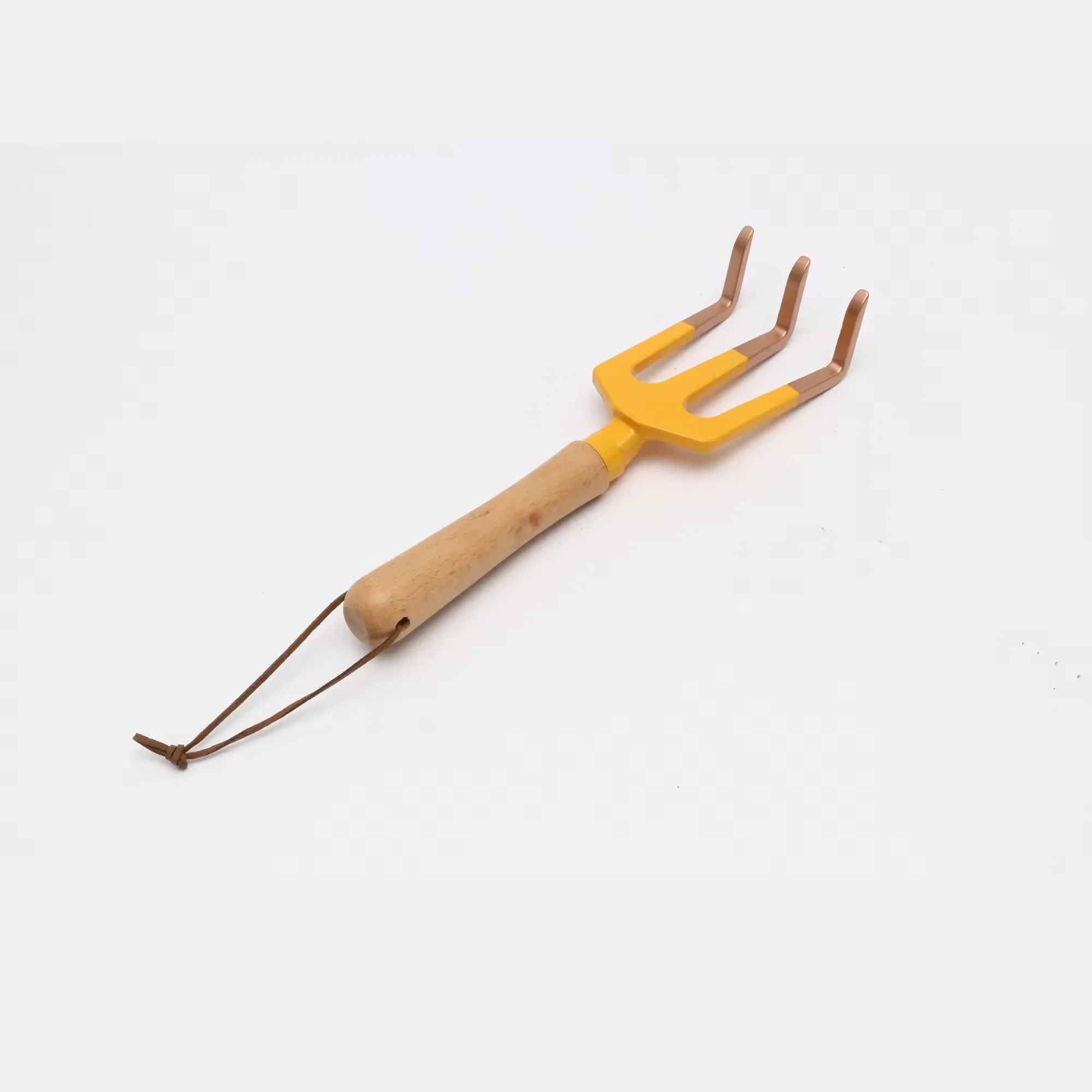 Garden HandHeld Tools Set Mini Aluminum Garden Leaf Claw Rakes Digging Small Shovel with Custom Wooden Handle