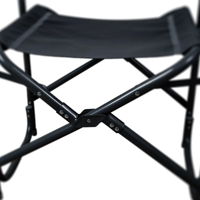 In Stock Outdoor Teslin Beach Chair Artist Aluminum Makeup Chair Portable Salon Director Foldable Hairdressing Chair