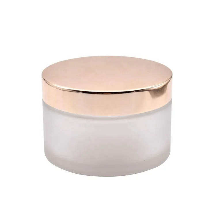 
 Круглая стеклянная банка 200 г, косметическая банка для крема  