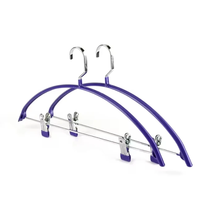 2020 new manufacturer space saving metal vinyl coating hanger with clips