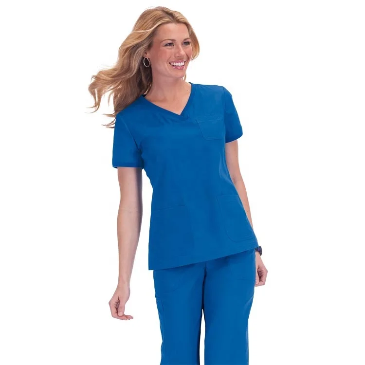 Women Wholesale Bulk Custom Hospital Tunic Hospital Suit Set Clothing Nurse Apparel Medical Uniform Wear Scrub Top