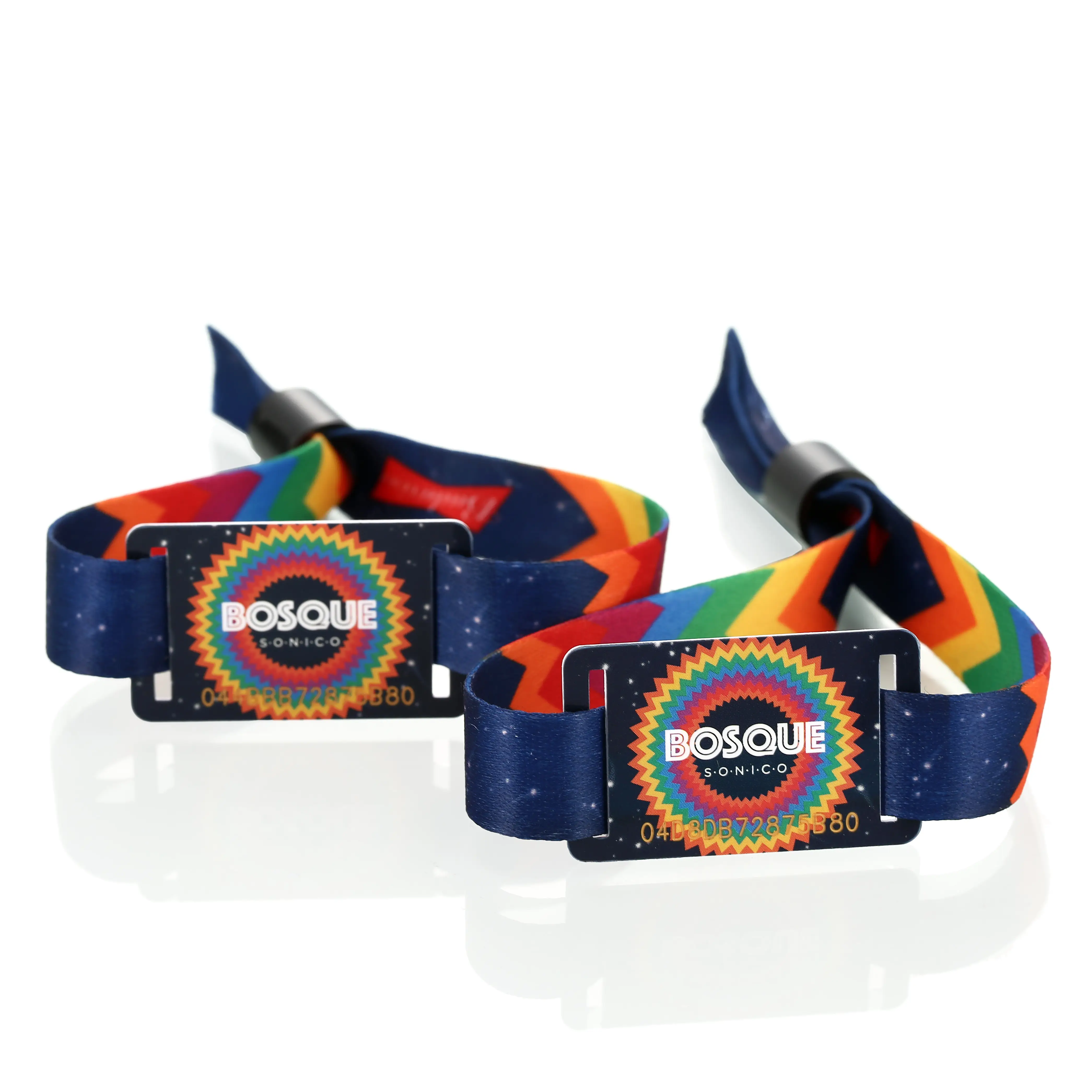 Пользовательские VIP Party Pass фестиваль тканевые браслеты события NFC RFID браслет с ПВХ биркой для концерта