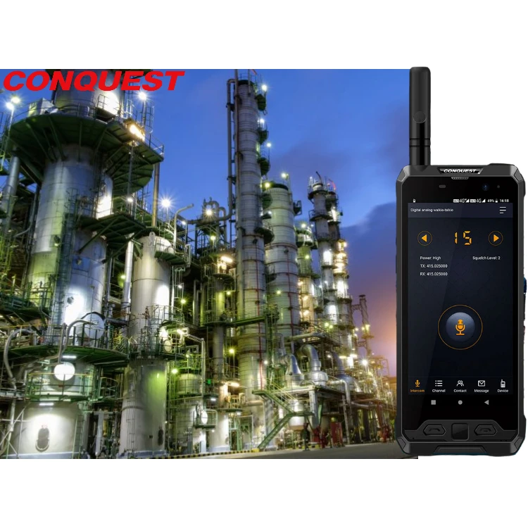 9000 mAh Android 8.1 rugged Mobile phone POC IP68 waterproof Explosion-proof Rugged Cell Phone UHF DMR Radio Walkie Talkie
