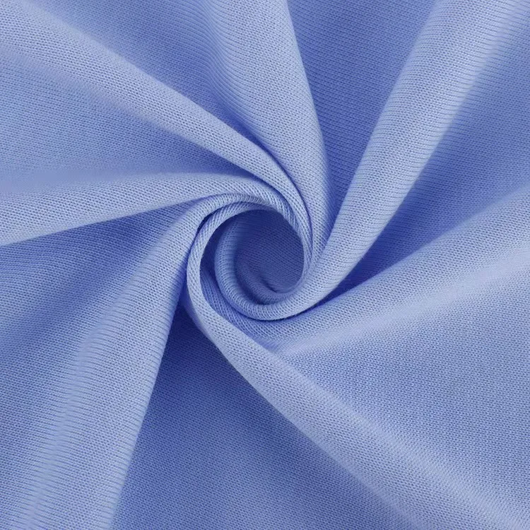 Hot selling NO MOQ  middle weight 95% cotton 5% spandex 190 GSM knitted single jersey fabric for sport T-shirt