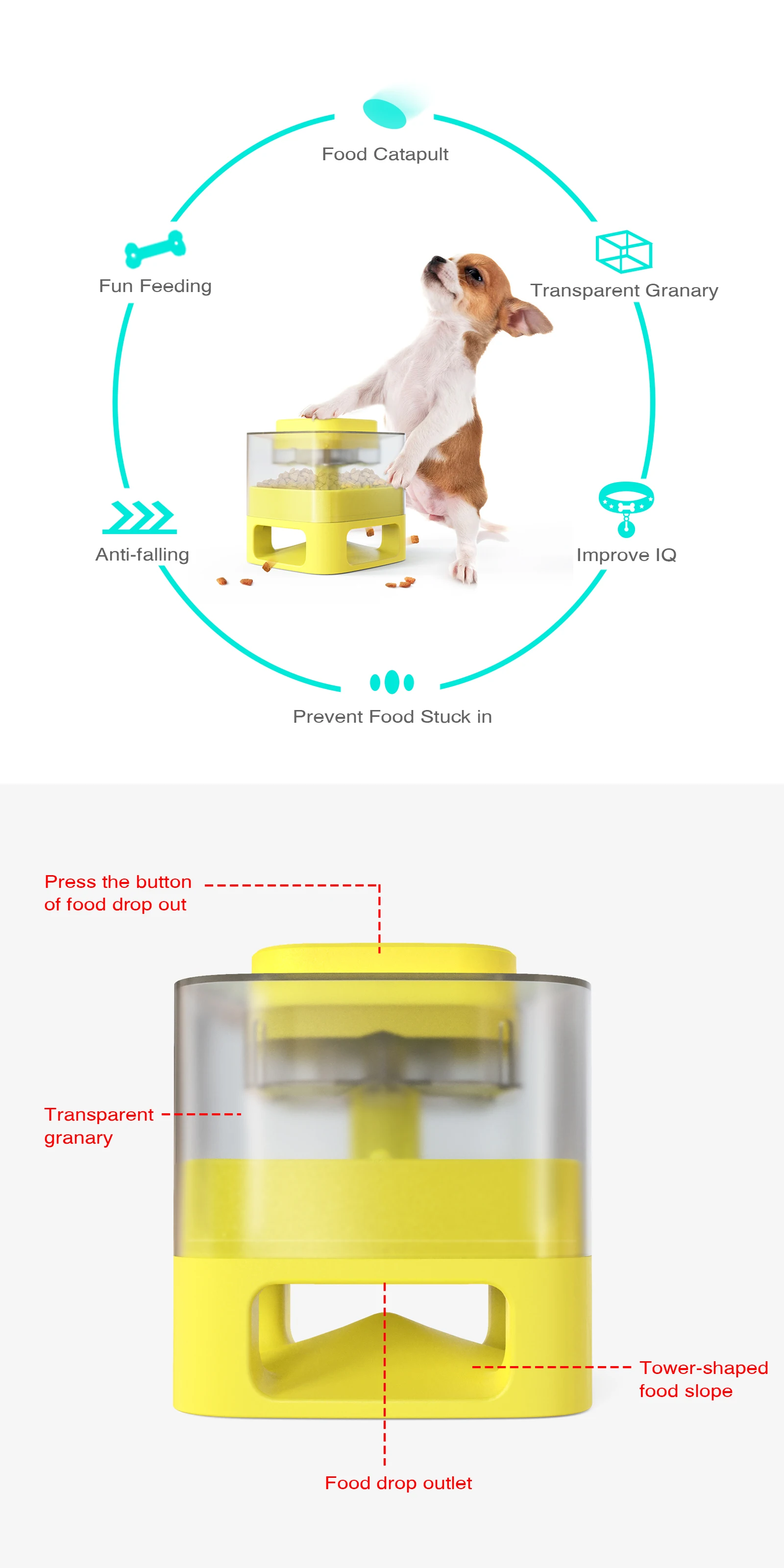  Interesting multi-functional pet feeding food leaky interactive dog