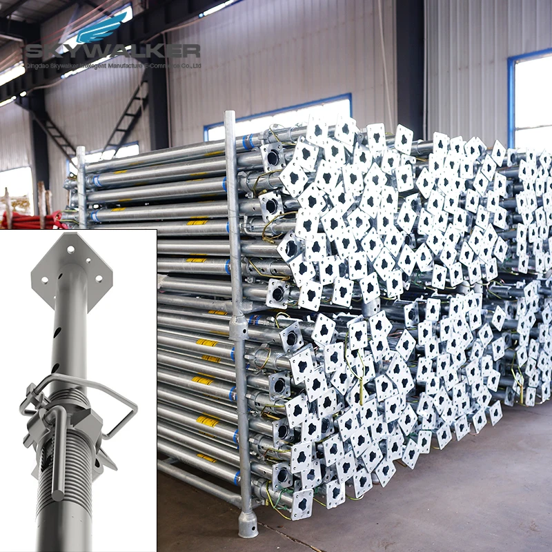 Строительные леса, складные строительные леса, алюминиевые регулируемые строительные леса со стальным домкратом, цветные строительные леса