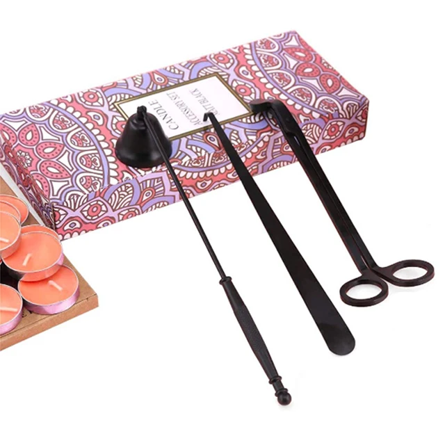 Безопасный Бронзовый фитиль из нержавеющей стали триммер на заказ/соломинка/автоматическая Зажигалка/ножницы для фитиля свечи набор для ухода за свечой с логотипом