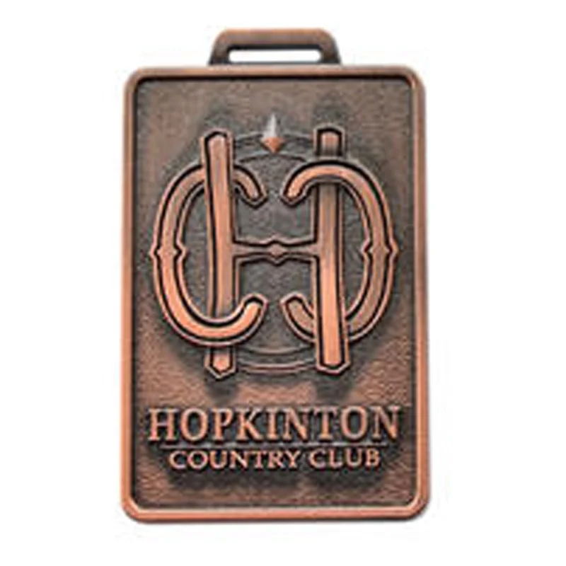 Factory Custom Metal logo Golf Club Bag Tags 3D Golf Bag Tags Custom