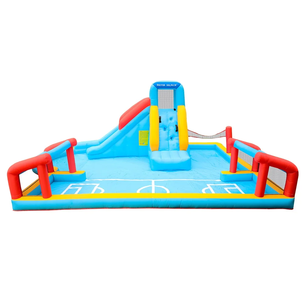 Outdoor PVC Fabric Children Inflatable Water Slide With Pool Inflatable Football Game for Kids Playing