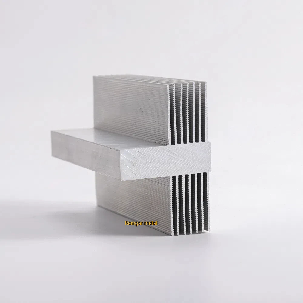 CNC machined aluminum profile extruded heat sink T type extrusion custom electronic radiator standard heatsink