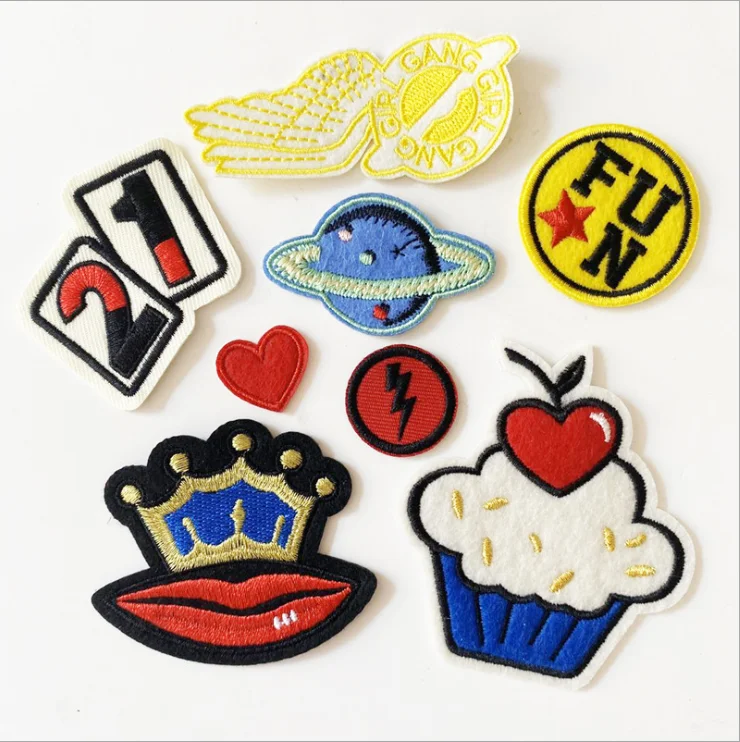Customized Spot Creative High Quality Cheap Full Embroidered Iron On Embroidery Anime Patches