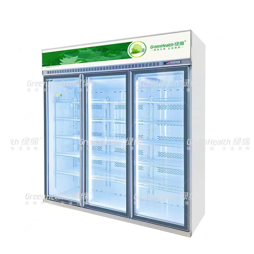 Supermarket Glass Door Display Drinks Refrigerators Cold Drink Refrigerator Fridge