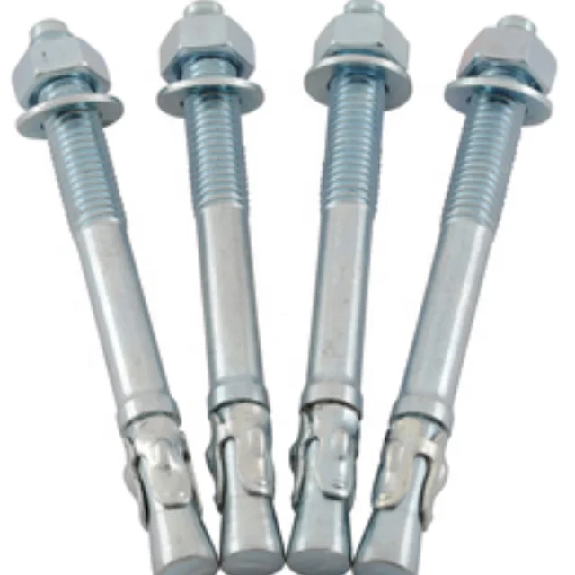 Steel expansion wedge anchor bolt zinc plated