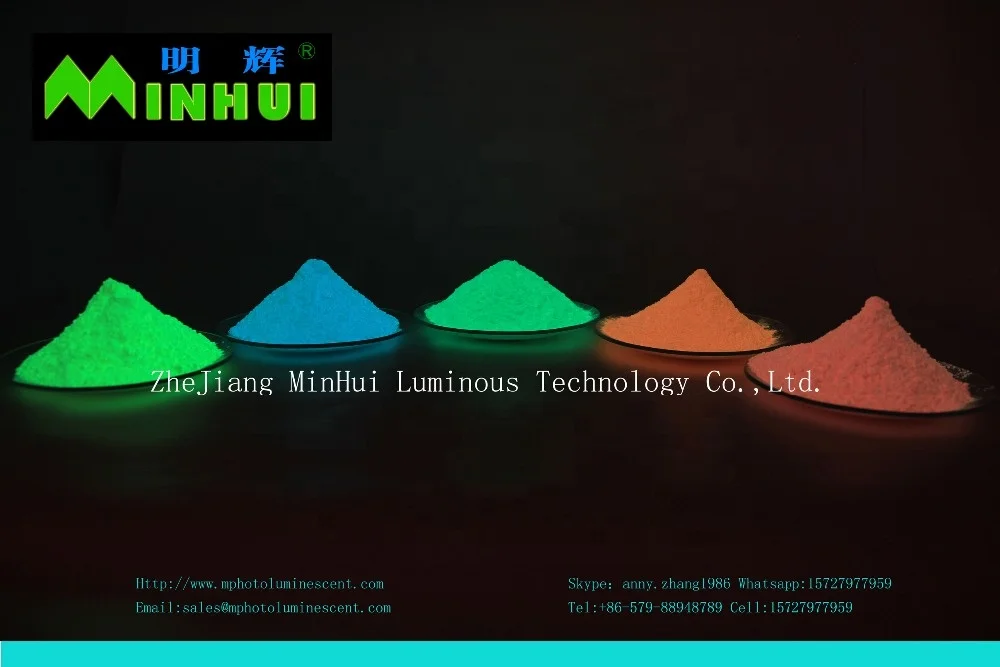 Colourful Long Lasting High Luminance Glow in the Dark Strontium Aluminate Photoluminescent Pigment