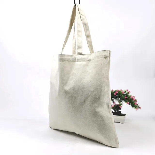 Cotton Canvas Shopping Tote Bag Canvas With Zipper Cotton Image Printed Bag White Fabric Tote Bags Blank Canvas