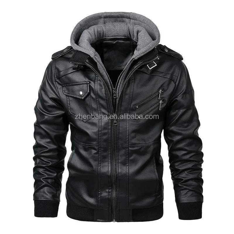 New Arrival Winter Custom Coats Vintage Riding Biker Motorcycle Men Faux Leather Jackets