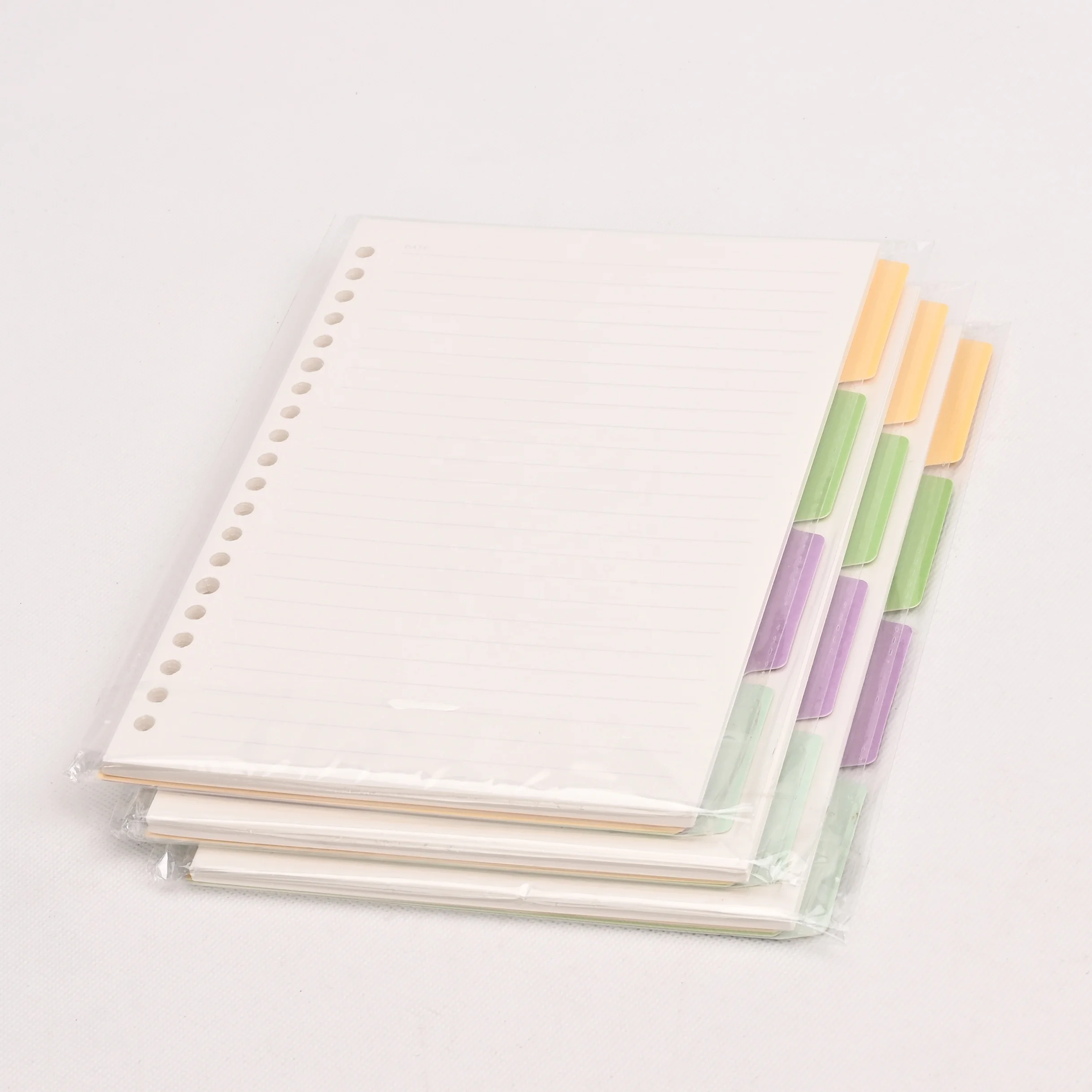 Wholesale A4 A5 B5 Journal Notebook Scrapbook Loose Leaf Binder Refill Paper Sheets Accessories for Planner Diary Notebook