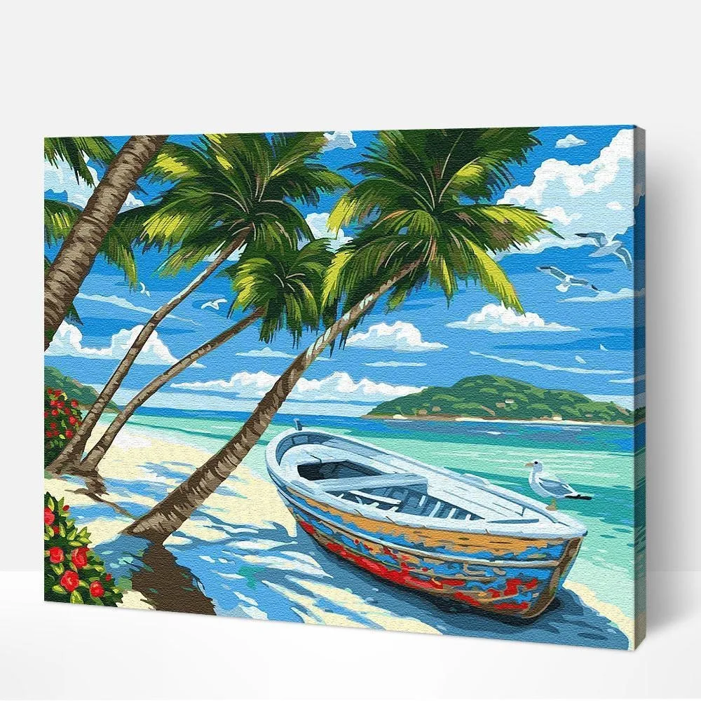 16x20 inch Modern DIY Oil Painting with 3 Brushes and Pigment DIY Paint by Numbers for Adults Frameless