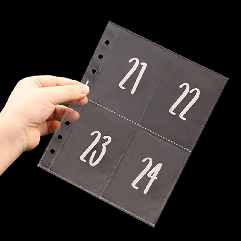 Replacement 25 sheets 100 envelopes money saving challenge a5 ring binder inserts pre-labeled 1-100 money pouches for cash