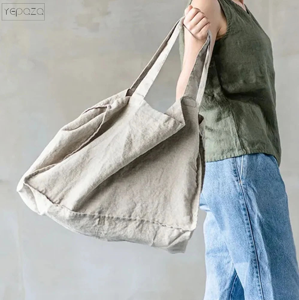 Linen tote bag in Dark Grey-Graphite  linen beach bag  linen shopping bag
