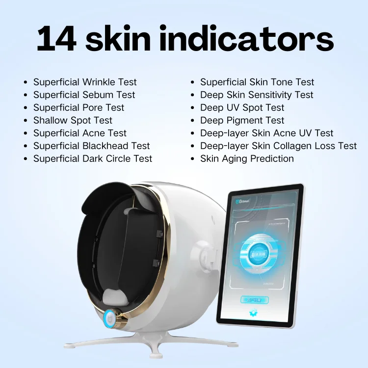 Professional Skin Testing Machine Facial Skin Analyzer 3d Skin Analysis Facial Machine