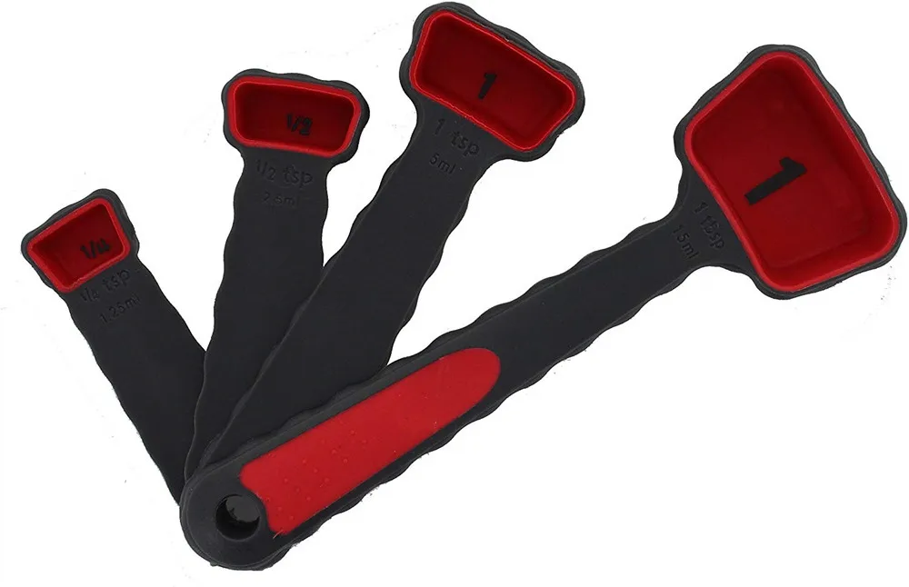 New Home Kitchen 8 Pack Collapsible Silicone Measuring Cups and Spoons Set