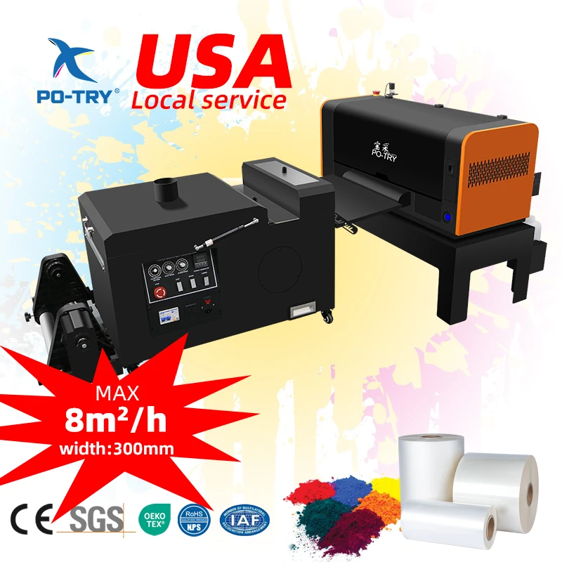 Po-try Cheap price dtf printer friendly for beginner A3 dtf t shirt printer with shaker