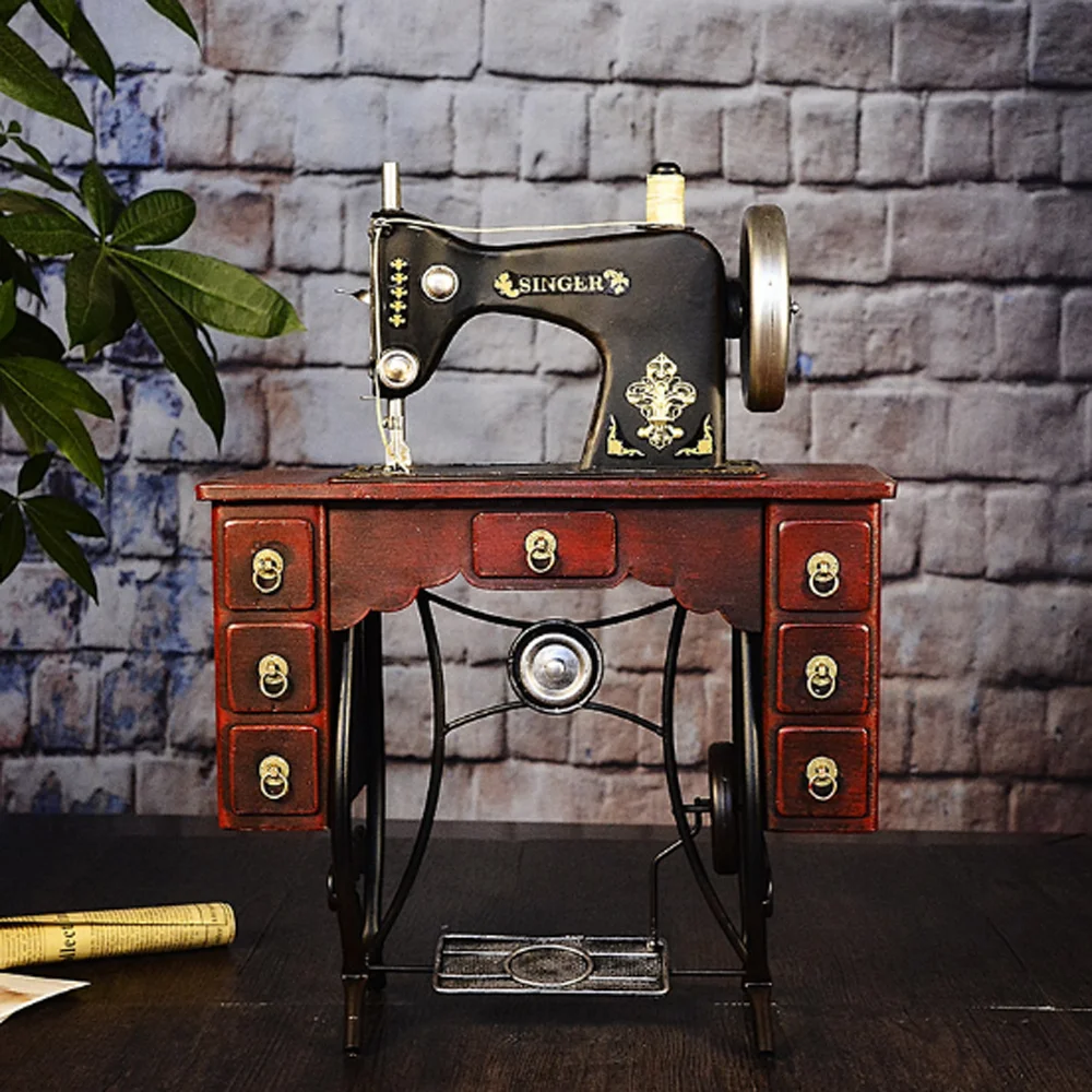 YWJT0046 HAOXUAN metal sewing machine antique model craft decorations