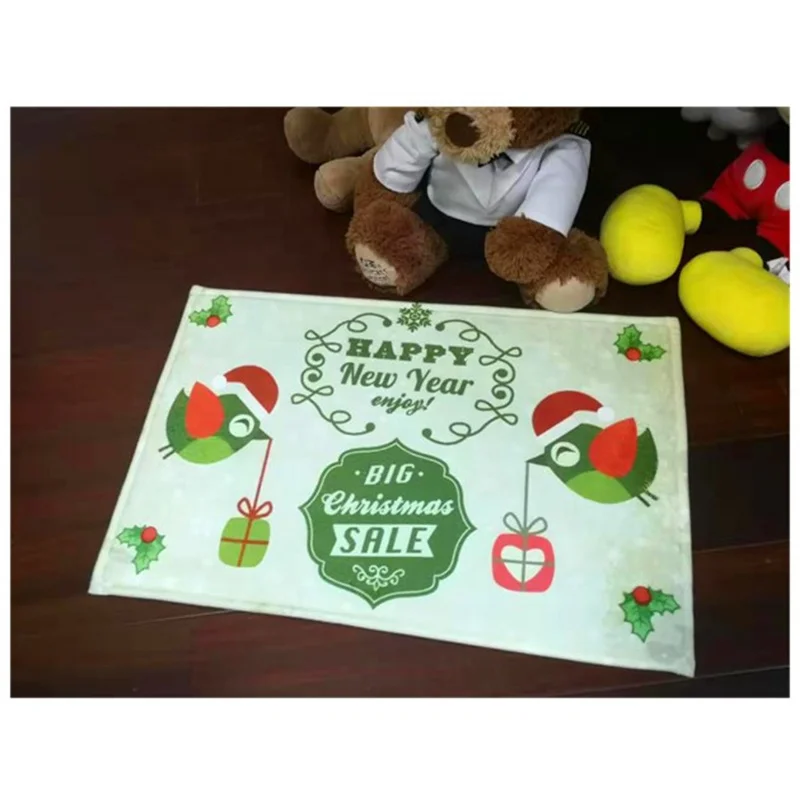 Персонализированные коврики, рождественские коралловые флисовые коврики 45*75 см, напольные коврики, коврик