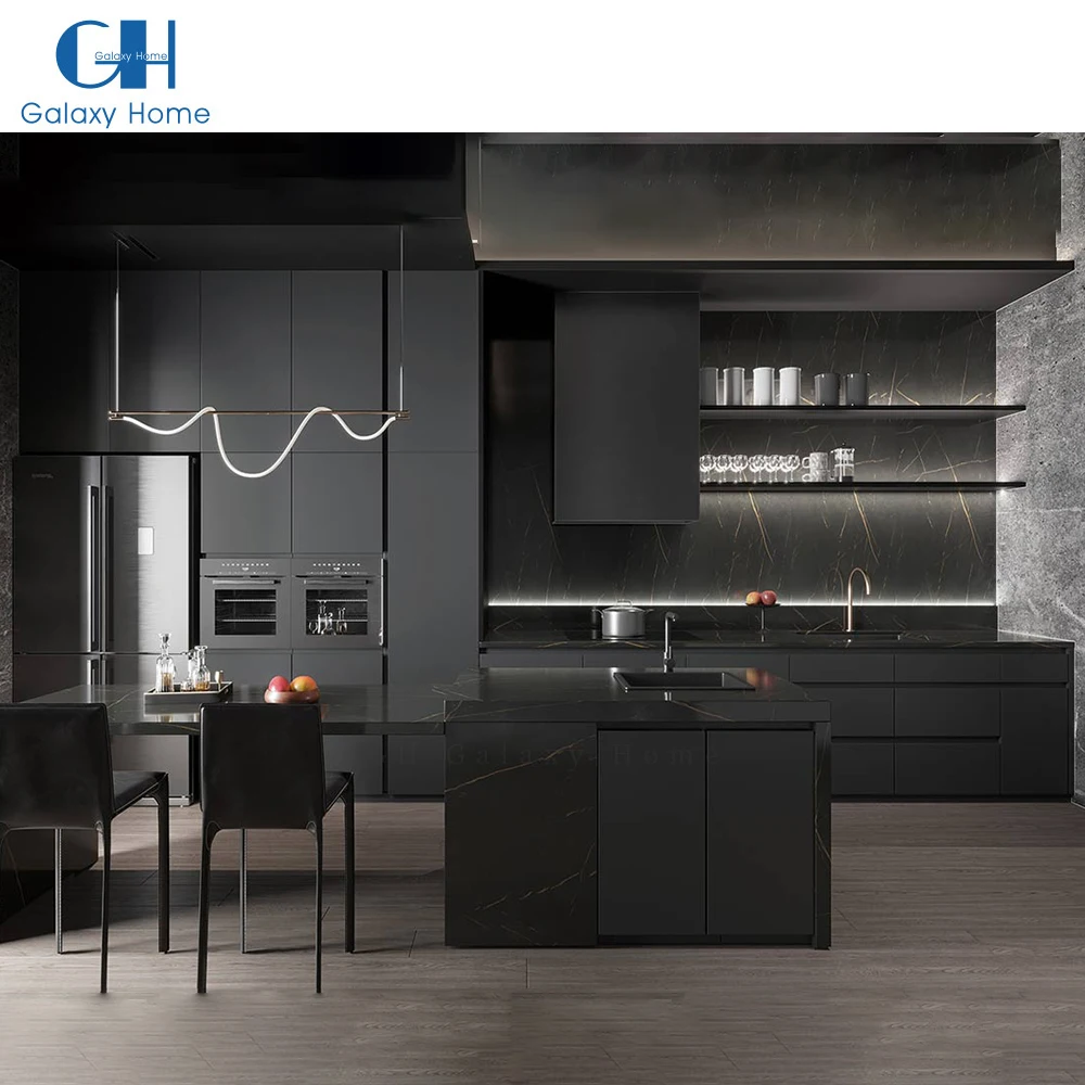 GH экологически чистый встроенный набор штук роскошная деревянная краска мебель деревянный шкаф дизайн для кухонных