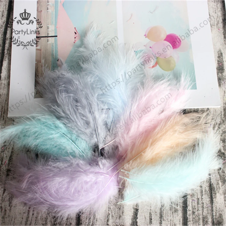 Turkey Feathers 50pcs Chicken Plumes Turkey Marabou Feathers for Carnival Halloween Christmas DIY Craft Decor
