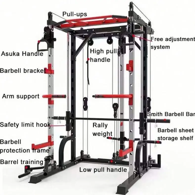 Multi-Functional Squat Power Rack Power Cage
