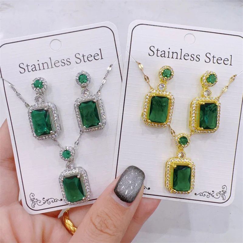 20% OFF Wholesale Simple and Versatile Clavicle Chain Factory Wholesale Direct Fashion Jewelry Diamond Necklace Earring Set