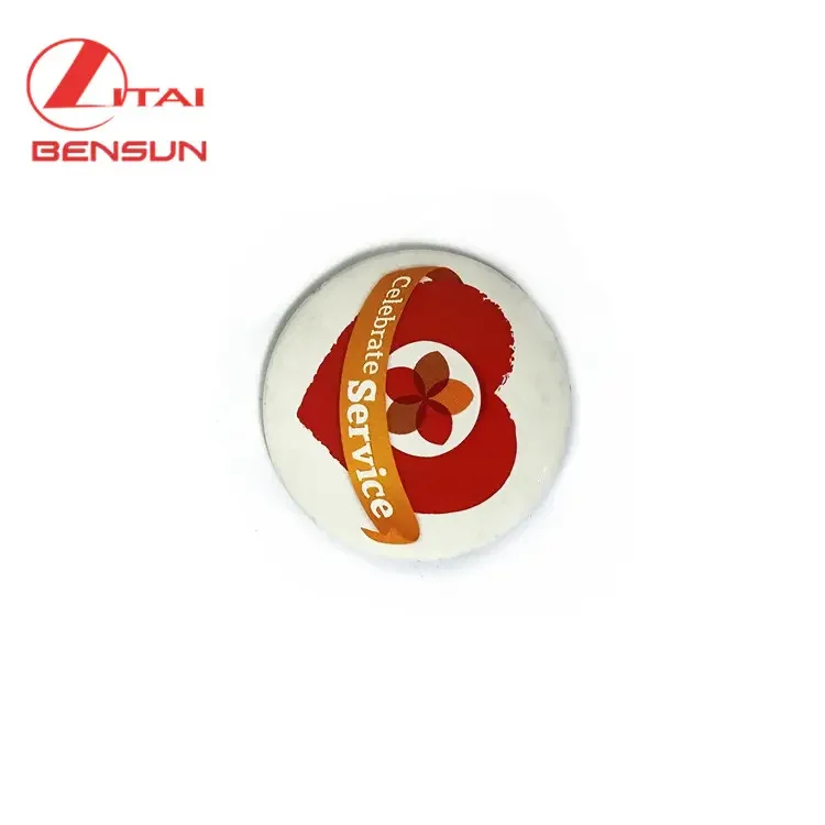 Cheap factory 37MM Custom Logo Round Tinplate Button Sublimation Pins Badges