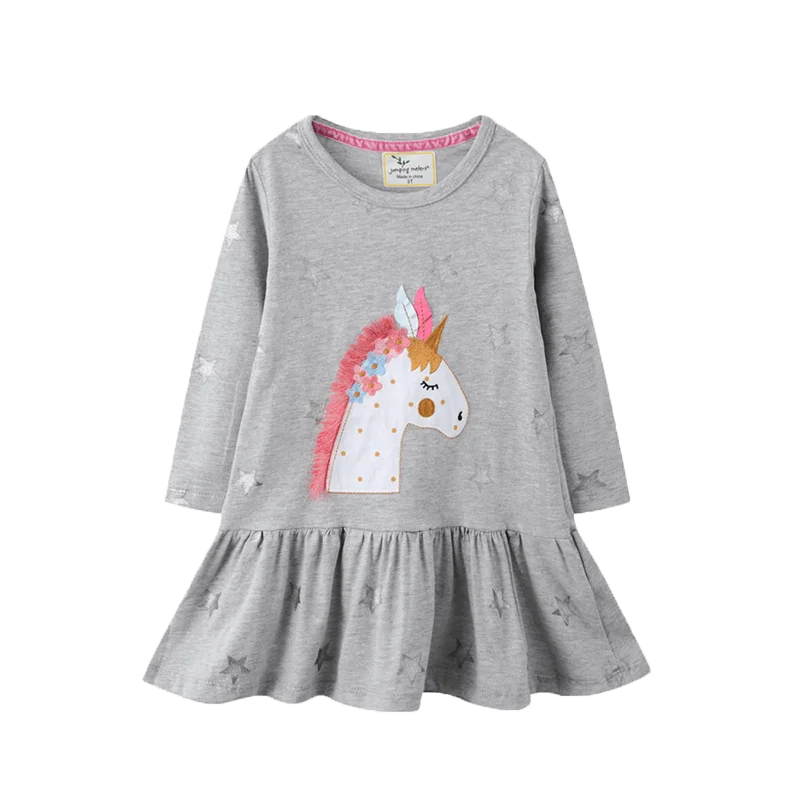 2022 New Printing Princess Middle Clothes Daily Wear Long Sleeves Cute Cat Striped Black And White New Born Baby Dress For Girls