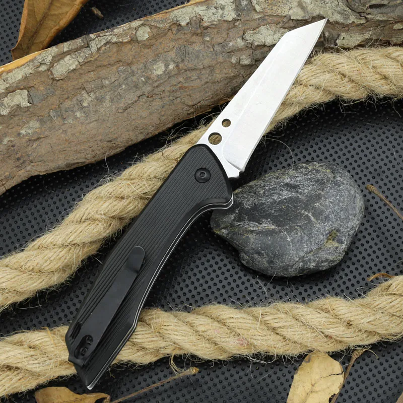 SAVVY-Black Steel handle pocketknife Portable utility knife multi-purpose folding knife survival pocket knife for outdoor camp