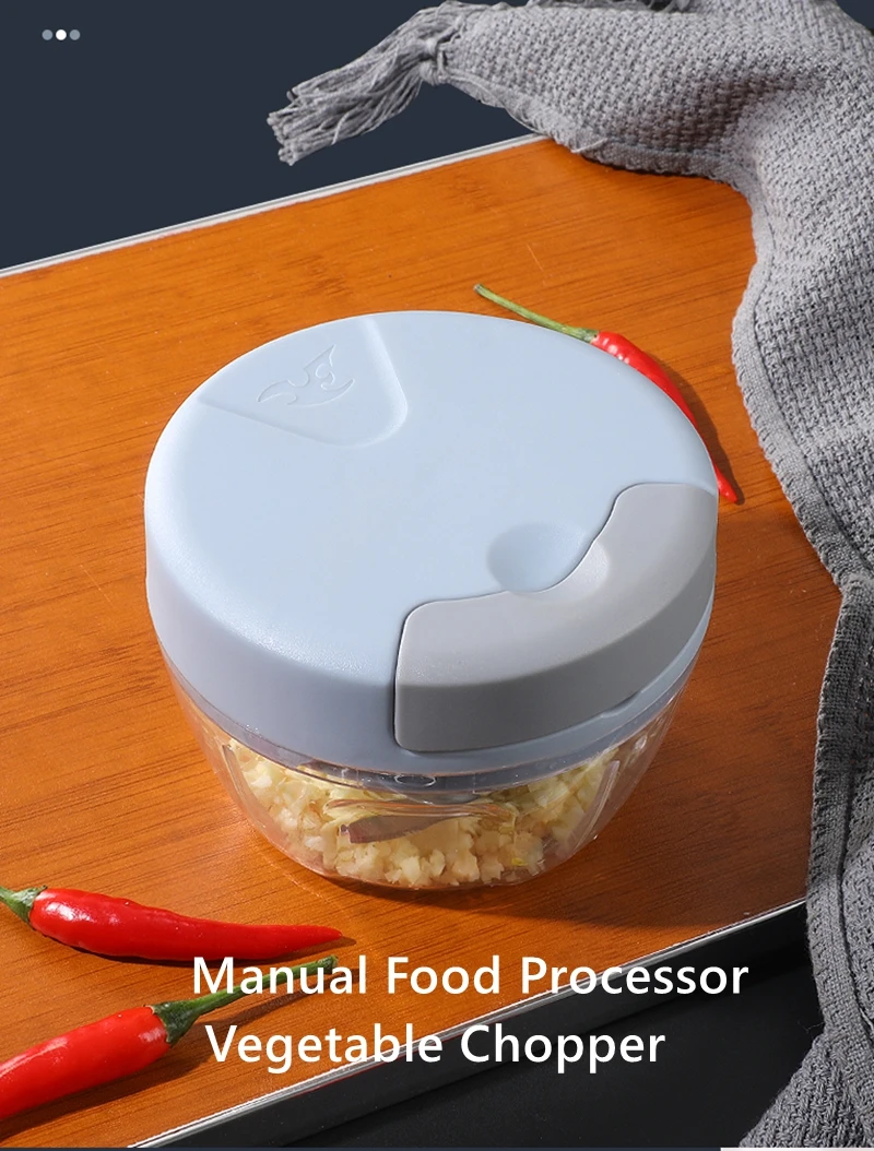 Amazon Top Seller Kitchen Gadgets  garlic and ginger crusher manual pull food chopper