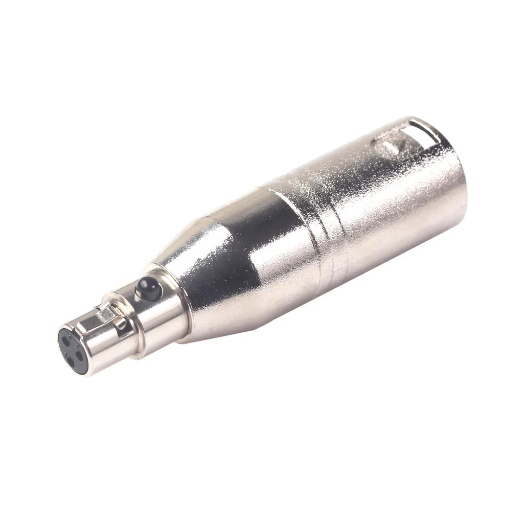 Zinc alloy shell small three core mini Cannon female to large three-core xlr Cannon male  adapter for mixer microphone audio
