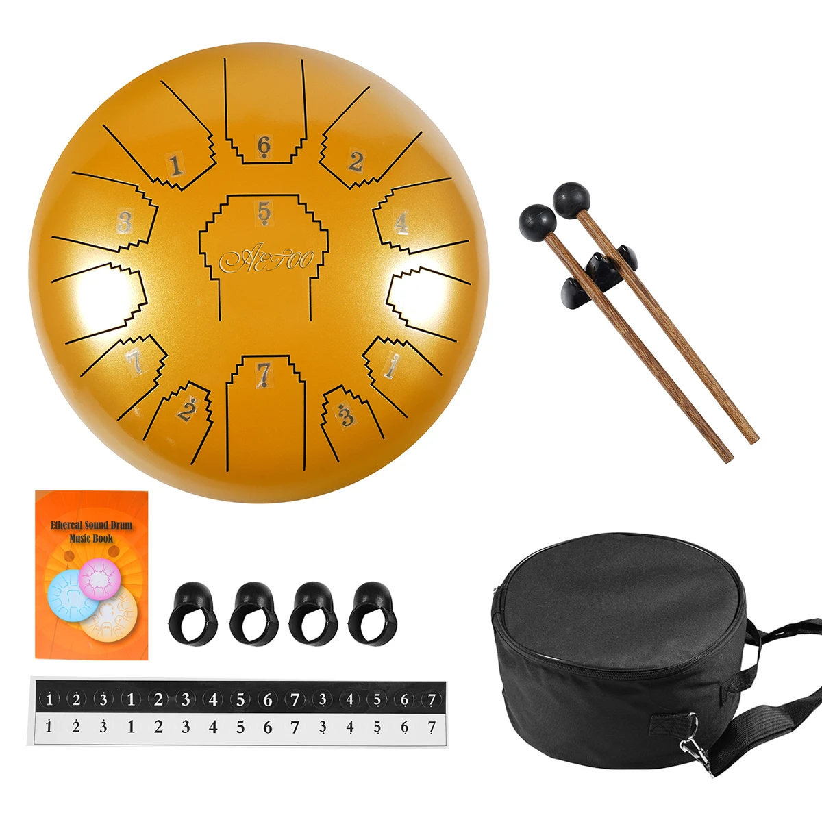 
Good Quality Handpan Drum Stand Case Carbon Soft Notes Gold Top Music Party Steel Stainless Packaging Color Material Origin Type 