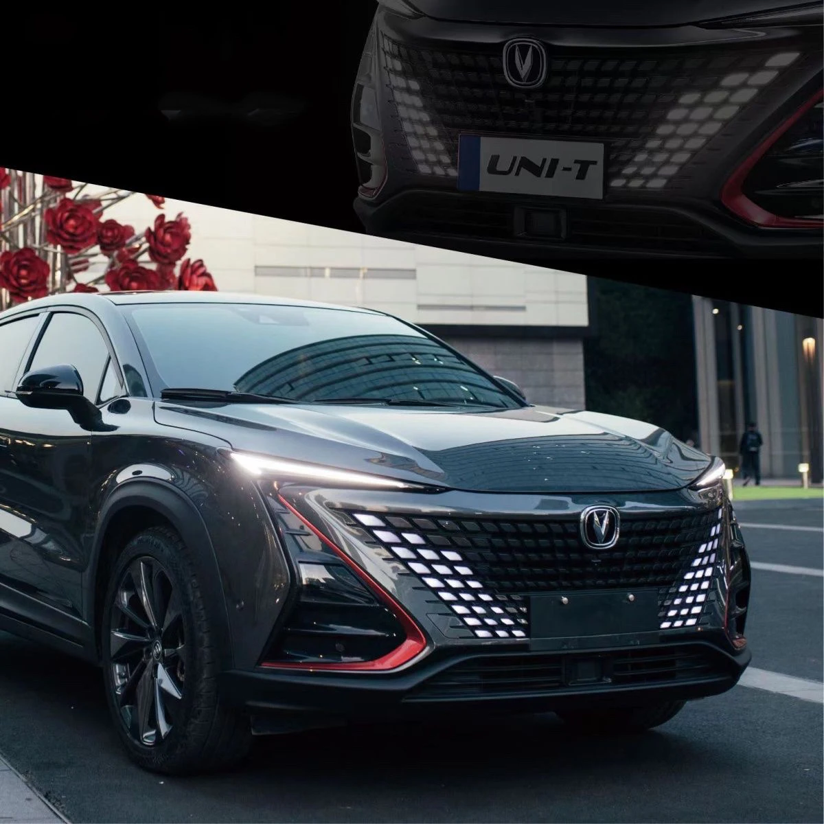 Светодиодные лампы для стайлинга автомобилей Аксессуары changan uni-t 2021 2022 2023 2024 блок передний гриль стример аксессуары авто модификация