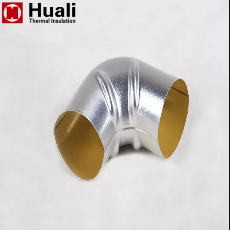 factory performed aluminum elbow insulation jacketing roll aluminum 2-half pressed elbow cover insulation