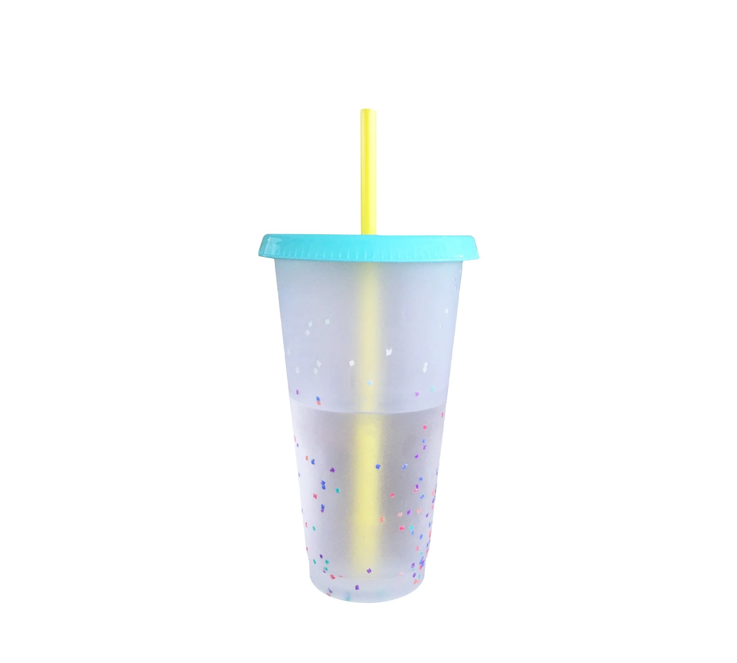 24OZ многоразовый цветной меняющий стакан