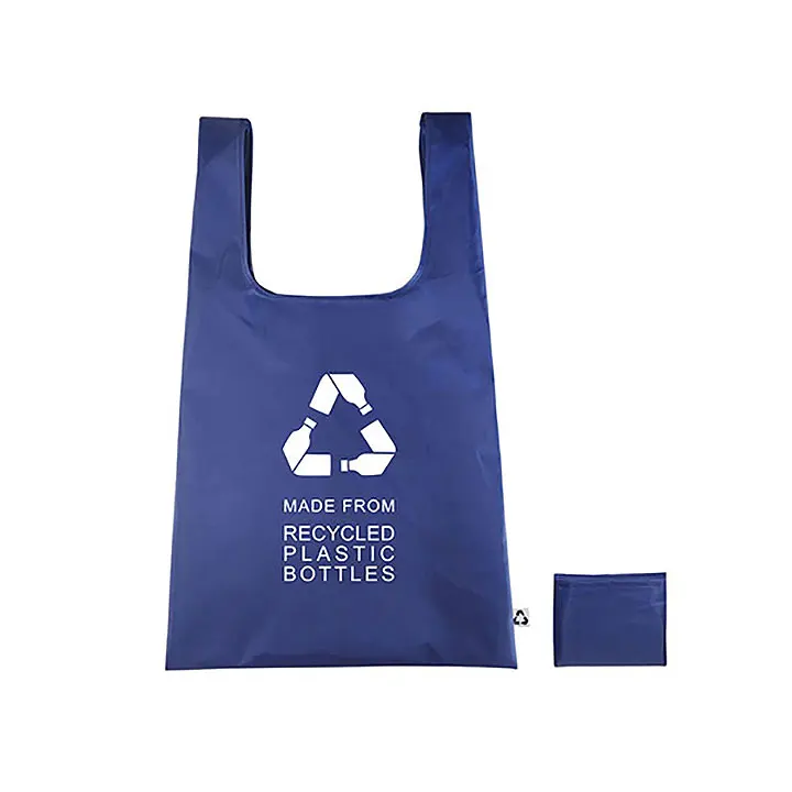 Eco Friendly Rpet 210t Recycled Reusable Polyester Foldable Shopping Bag