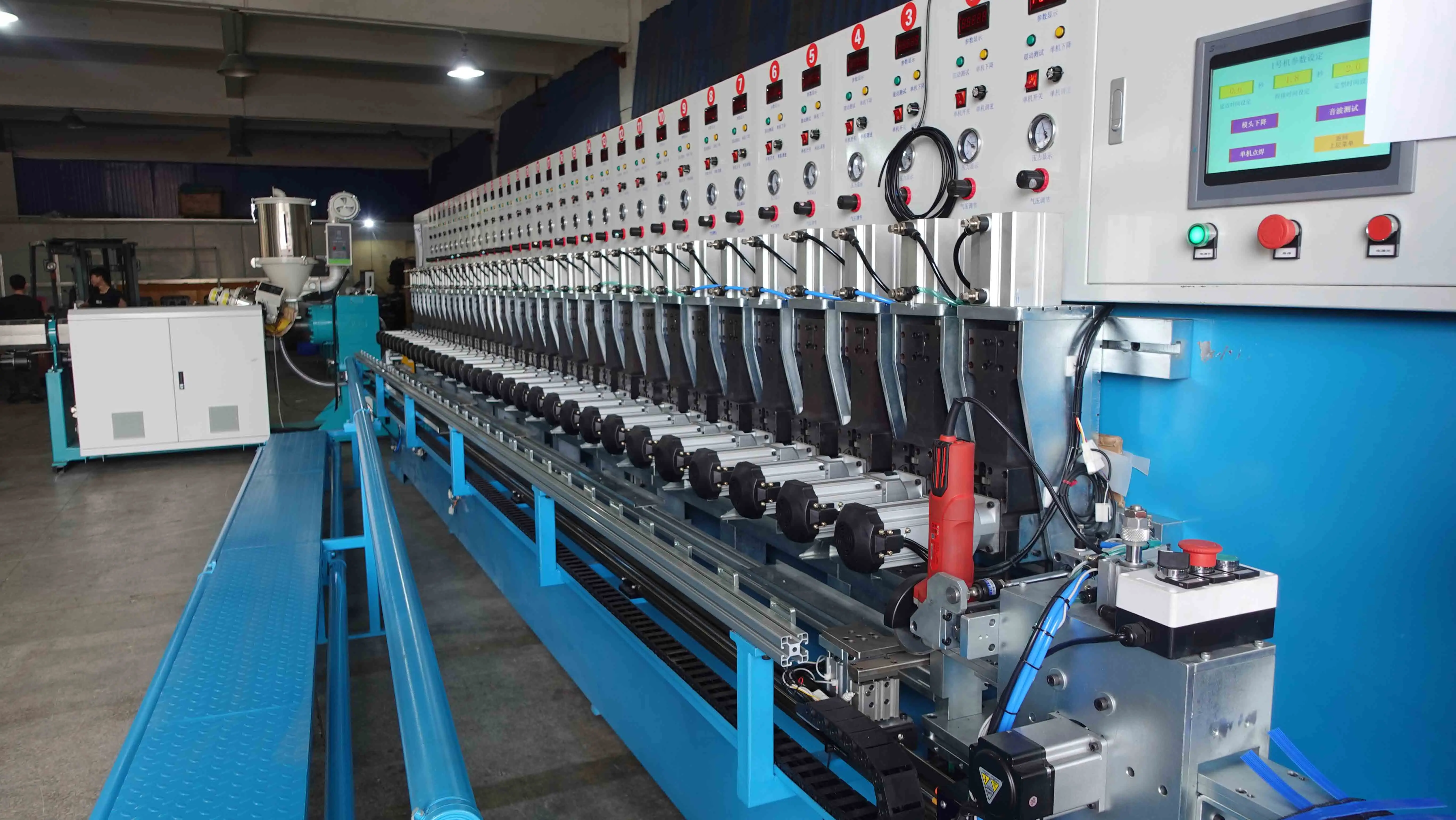 Automated Bunched Polyester Yarn Geogrid Vibration Friction Welding Production Lines