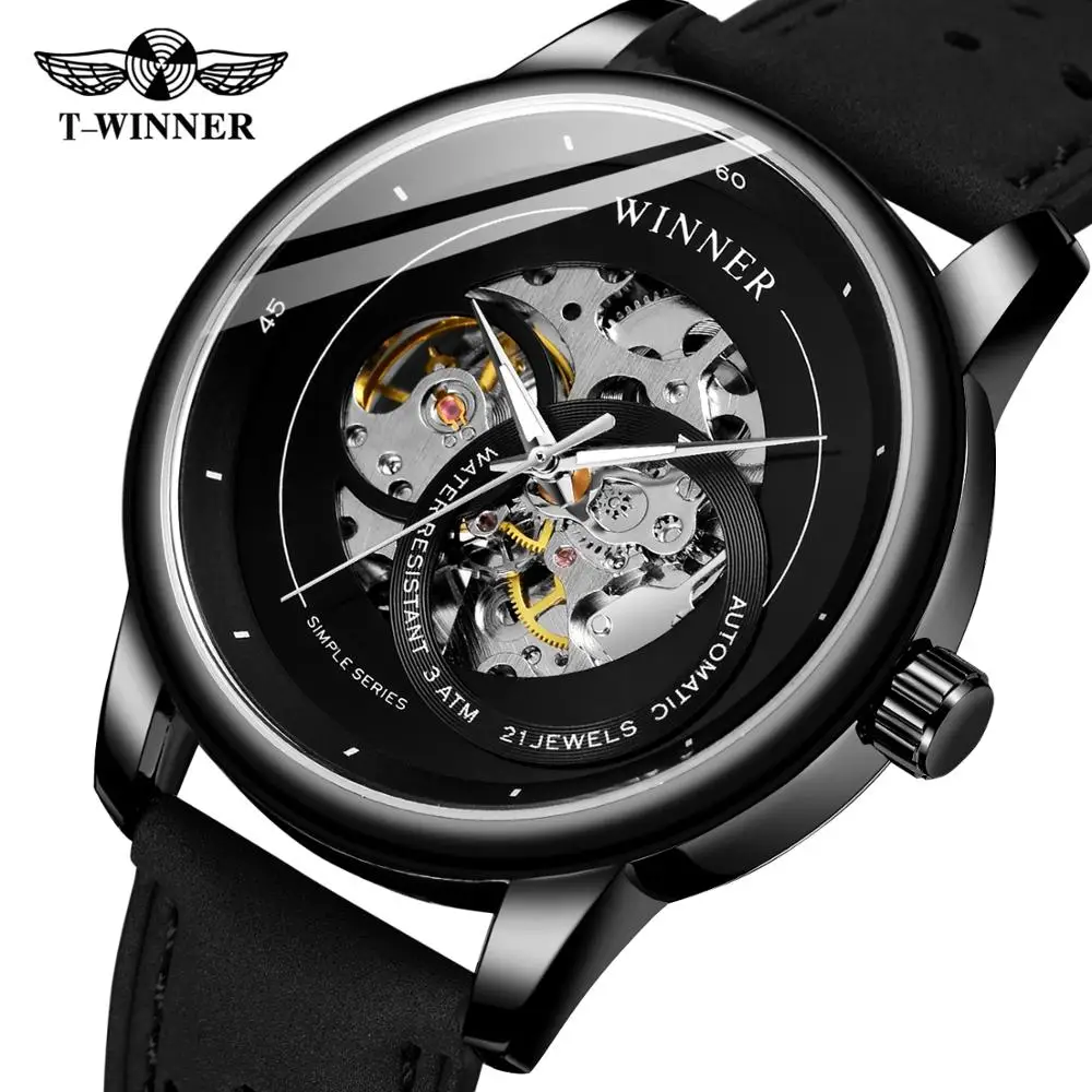 T-winner factory wholesale luxury men watch automatic water resistant OEM wristwatch