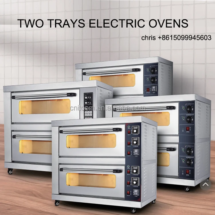 Commercial Bread Baking Oven Stainless Steel Deck Oven With Stone