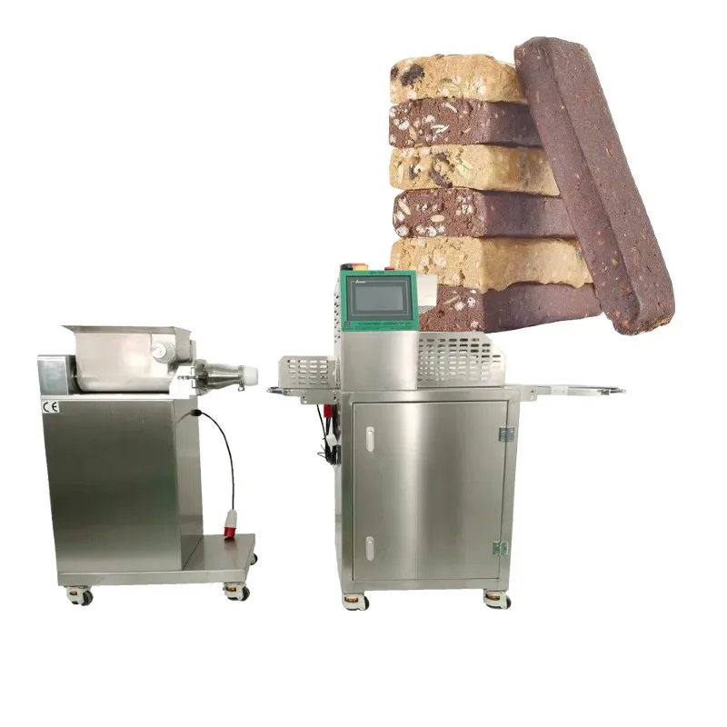 304 SUS full automatic small Protein bar Cutter machine date bar extruder with CE approved 220V 380V 110V PLC controller